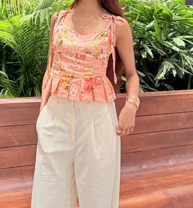 Floral Peplum Tank Top