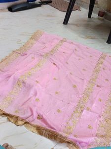 Unstitched Gorgeous Pink Embroidered Kurta Set