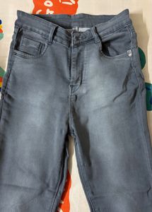 Grey High Waist Skinny Fit Jeans