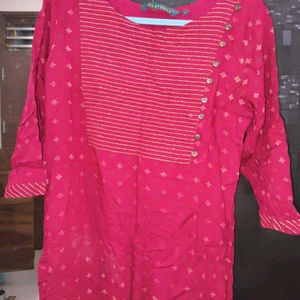 Pink Printed Kurta