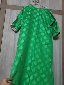Green A Line Kurta