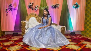 Stunning Blue Embellished Gown