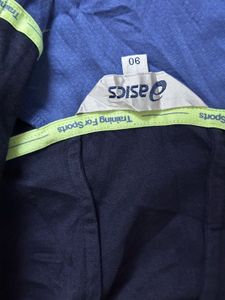 Asics Blue Hooded Track Jacket