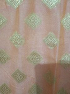 Elegant Peach Kurta with Gold Motifs