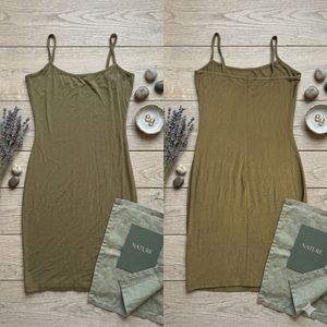 Olive Green Bodycon Mini Dress