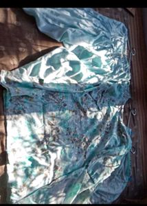 Elegant Floral Kurta Set sky blue salwar se