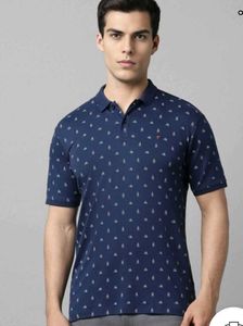 LP Jeans Navy Blue Graphic Polo Shirt