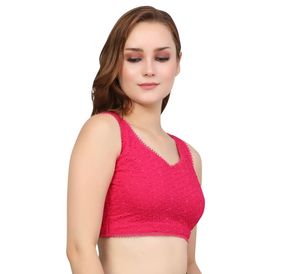 Vibrant Pink Embroidered Blouse