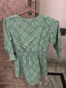 Chic Polka Dot Tie-Front Top
