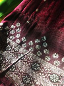 Burgundy Vintage saree