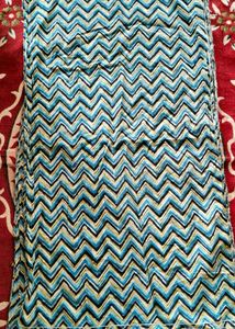Stylish Blue &amp; Yellow Printed Kurta Set