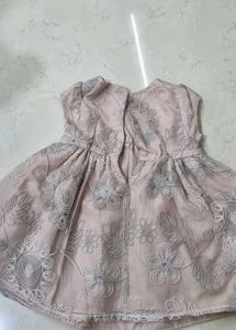peach color baby dress