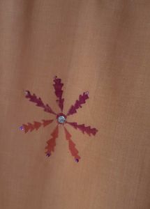 Unused Mango color Pure cotton block print ku
