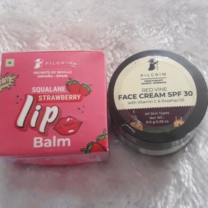 Pilgrim Squalane Strawberry Lip balm And Red Vine