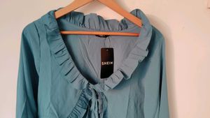 Shein Ruffle Tie Front Top Or Shrug