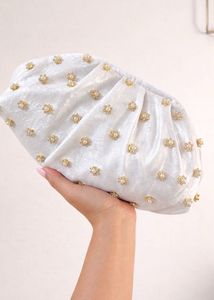 Sparkling Floral Clutch Bag