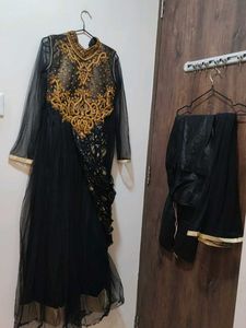 Elegant Black & Gold Kurta Set