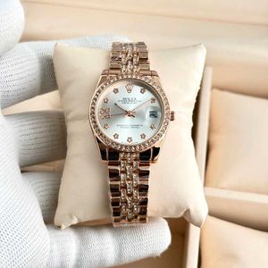 Rolex Datejust Rose Gold Diamond Watch