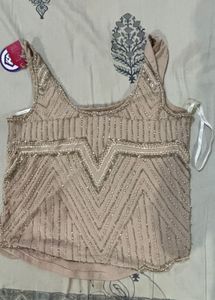 Y2k Beaded Embellished Sleeveless Top