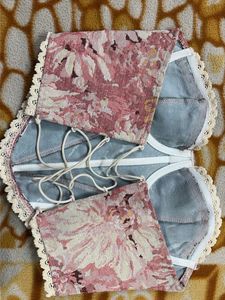 Floral Lace Trim corset