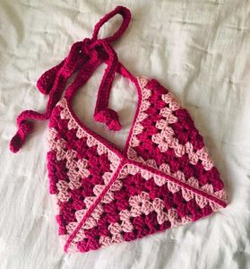 Handmade Crochet Granny Square Bag