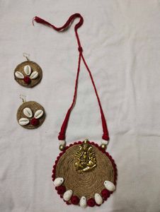 Boho durga Necklace &amp; Earrings Set