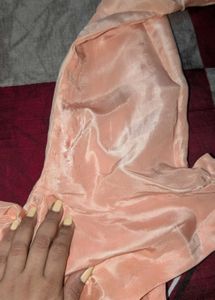 Peach Embroidered Kurta Set