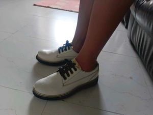 Stylish White Lace-Up Shoes