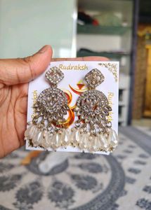 Elegant White Pearl Earrings