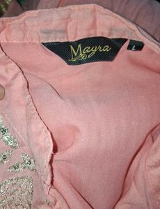Peach Tiered Anarkali Dress
