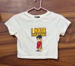 Graphic Print Cropped T-Shirt