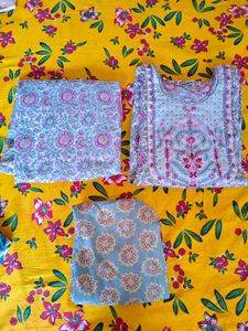 Floral Print Kurta Set with Dupatta