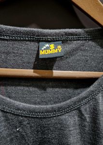 Chic Grey Zipper Detail Top