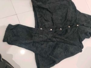 Cute Fuzzy Cropped Cardigan