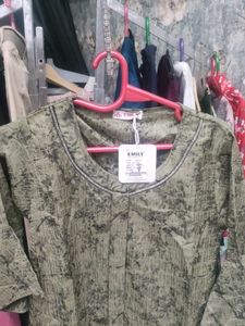Olive Green Floral Top