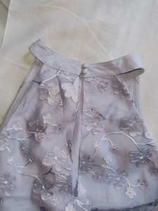 Lilac embroidered halter top