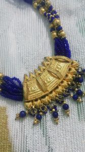 Blue choker necklace