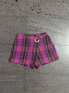 Y2K Vintage Purple Plaid Skorts