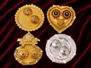 puja thali for rakhi pack of 4