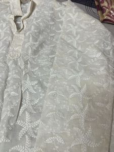Elegant White Chikankari Kurta