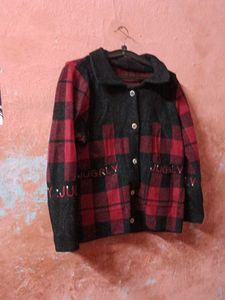 women Buffalo plaid check sweater