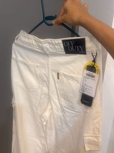 Off Duty India White Cargo Jeans – Brand New, Size