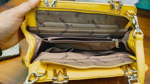 Bright Yellow Designer Handbag