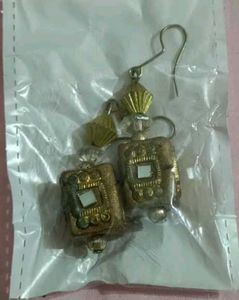 Unique Gold Toned Ethnic Earrings