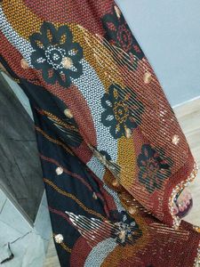 Sequin Saree With Stitched Blouse