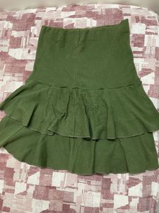 Green Ruffled Skirt