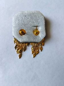 Exquisite Gold Tone Ethnic Earrings