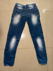 Stylish Blue Washed Denim Jeans