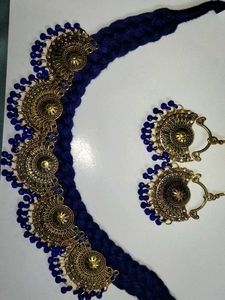Boho Choker Necklace and Earrings Set