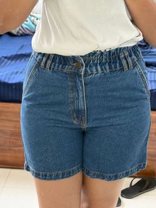 Classic Blue Denim Shorts